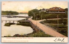 Postcard Sewall's Bridge and Club House, York, Maine 1907 N96 picture