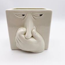 Vintage 1981 Fitz & Floyd Ceramic Baking Soda Holder Stinky Face Vase Planter picture