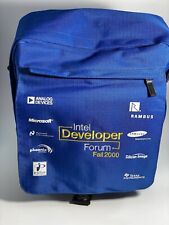 BACKPACK INTEL DEVELOPER FORUM 2000  BAG  APPR 13x14” VINTAGE BLUE picture