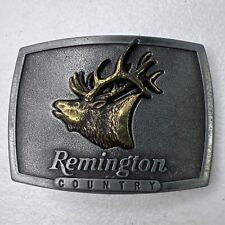 Vintage 1986 Remington Country Bugling Elk Belt Buckle Sculpted by Sid Bell picture