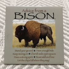 Advice From A Bison Magnet Square Buffalo Animal of American Southwest  picture