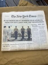 vintage newspaper The New York Times September 20, 2001 Bush orders bombs fd83 picture