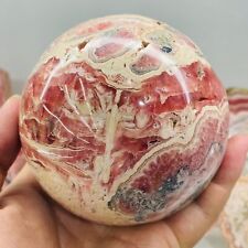 3.49lb Large Natural Rhodochrosite Old Ore Quartz Crystal Sphere Healing picture
