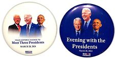 President Biden - Obama - Clinton 3-Presidents Fundraiser Commemorative Pins picture