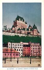 Vintage Postcard Castle Le Chateau Domine La Basse-Ville Quebec Canada CAN picture