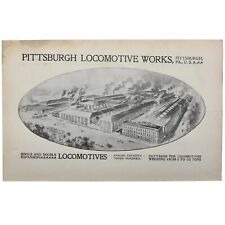 PITTSBURGH LOCOMOTIVE WORKS PRINT AD 1904 ENGINES FREIGHT RAILROAD FACTORY PLANT picture