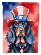 Gordon Setter Patriotic American Flag Canvas House Size DAC5727CHF picture