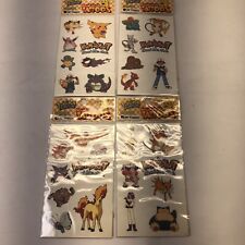 Artbox Vintage POKEMON Temporary TATTOOS Complete Set of 4 Packs picture