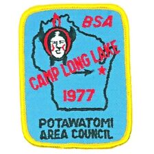 1977 Camp Long Lake Potawatomi Area Council Patch Wisconsin WI Boy Scouts BSA picture