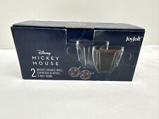 JoyJolt Disney Mickey Mouse Espresso Mugs Double Wall Glass Coffee Cup New picture
