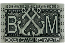 Boatswains Mate Custom 3.25 Antique Silver New Belt Buckle picture