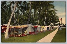 Florida FL - A Trailer Camp Down Florida Way - Vintage Postcard - Posted picture