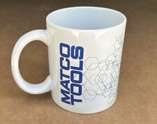 Matco Tools Vintage Ceramic Coffee Mug Cup White/Blue picture
