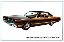 c1971 1971 Mercury Marquis Brougham 4 Dr. Sedan Waupaca Wisconsin Postcard picture