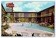 c1950's Fiesta Motor Inn Restaurant Swimming Pool Cottage Arlington TX Postcard picture