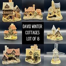 Vintage 1980s Lot of 8 David Winter Cottages ~ John Hine Ltd. ~ Collectible picture