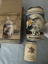 NIB New Vintage 1989 Anheuser Budweiser Bald Eagle Endangered Species Stein picture