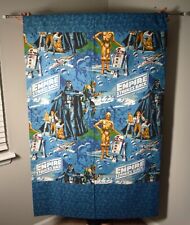 Set of 2 Vintage Star Wars Empire Strikes Back Curtains 1979 Black Falcon 70s picture