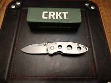 CRKT Squid Holey Folding Knife Stainless Steel Handle 8Cr14MoV SS Blade 3.4 O.Z picture