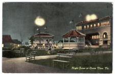 1911 OCEAN VIEW VIRGINIA NIGHT SCENE*MOONLIGHT*TO HARBORTON VA*WILBUR ADAMS picture