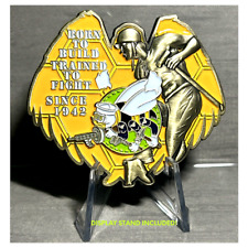 INCREDIBLE 🦭SEABEES-US Navy Challenge Coin EAGLE-Born to Build-Trained to Fight picture