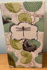 C.R. Gibson cid pear Glass Vase with Pedestal Vintage Dragonfly 10”X4” picture