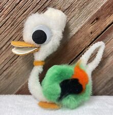 Vintage Fuzzy Chenille Duck  3.5” Tall  4” Length picture