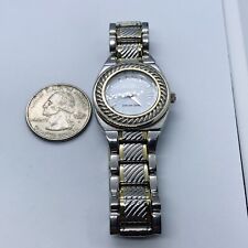 ECCLISSI FINE STERLING SILVER REVERSIBLE WOMENS WATCH 6.5” NEW BATTERY 925 picture