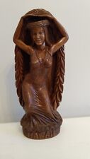 VTG Coco Joe's Tiki Woman Figurine Hawaii Hula Girl Statue Maile Laka HW9  11