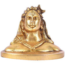 Traditional Brass Maha Shiva Adiyogi Idol For Car Dashboard & Office Decoration picture