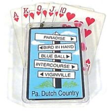 PA Dutch Roadsigns Intercourse Blue Ball Playing Cards New  picture