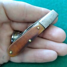Old Vintage Antique Bower Germany Small Bone Stag Barlow Jack Pocket Knife  picture