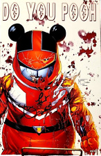 Do You Pooh Red Power Ranger Battle Damage 129/250 Signed by Jason Faunt Variant picture