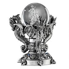 Gazing Sphere Power of Three Winged Dragons Seeded Glass Globe Gothic Sculpture picture