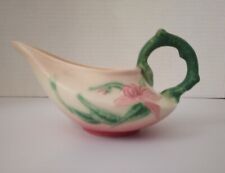 Vintage 1950s Hull Pottery W27 Woodland Green Pink Creamer picture