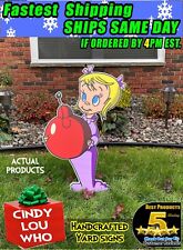 CINDY LOU WHO GRINCH Stealing CHRISTMAS Lights  Yard Art FAST  picture