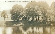Wellsbridge, NY: 1910 RPPC, Camp Bide-a-wee - New York CE Phelps photo postcard picture