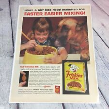 Vintage 1963 Friskies Mix Dog Food Print Ad Magazine Page Advertisement Paper picture
