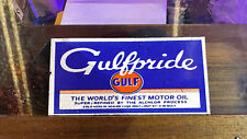 vintage original GULF Gulfpride Motor Oil porcelain gas oil sign picture