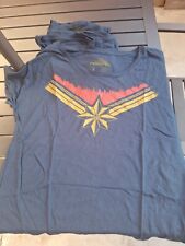 NEW Wholesale Bundle Of 40 Captain Marvel Womens Shirt Navy Blue Size Large Loot picture
