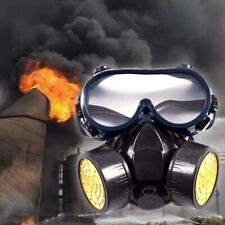 Emergency Survival Safety Respiratory Gas Mask Goggles &2 Dual Protection Filter picture