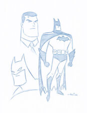 Batman - Bruce Wayne Convention Blue Line Sketch by Batman Animator-Art Drawing picture