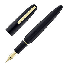 Scribo Piuma Fountain Pen in Luce Black 18K Gold Nib - Medium Point - NEW in Box picture
