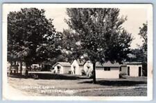 1950's RPPC GUTTENBERG IOWA CABINS COTTAGES ADIRONDACK CHAIRS REAL PHOTO PC picture