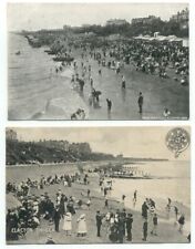 Clacton-On-Sea Essex England Beach Scenes Lot of 2 Old Postcards picture