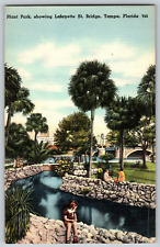 Tampa, Florida - Plant Park, Lafayette St. Bridge - Vintage Postcard - Unposted picture
