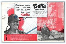 1944 Mining Butte Montana Tap Er Light RPO Soldier Mail Vintage Antique Postcard picture