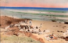 Postcard Sun Bathers Enjoy the Sun Ontio Beach Ogunquit ME Maine 1948      D-399 picture