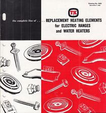 TK REPLACEMENT HEATING ELEMENTS CATALOG NO 6520 . DEC 1965.   11 PAGES. picture