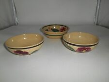 3 Nice pcs. of Pansy or Rio Rose Bowls by Watt Pottery (2-5